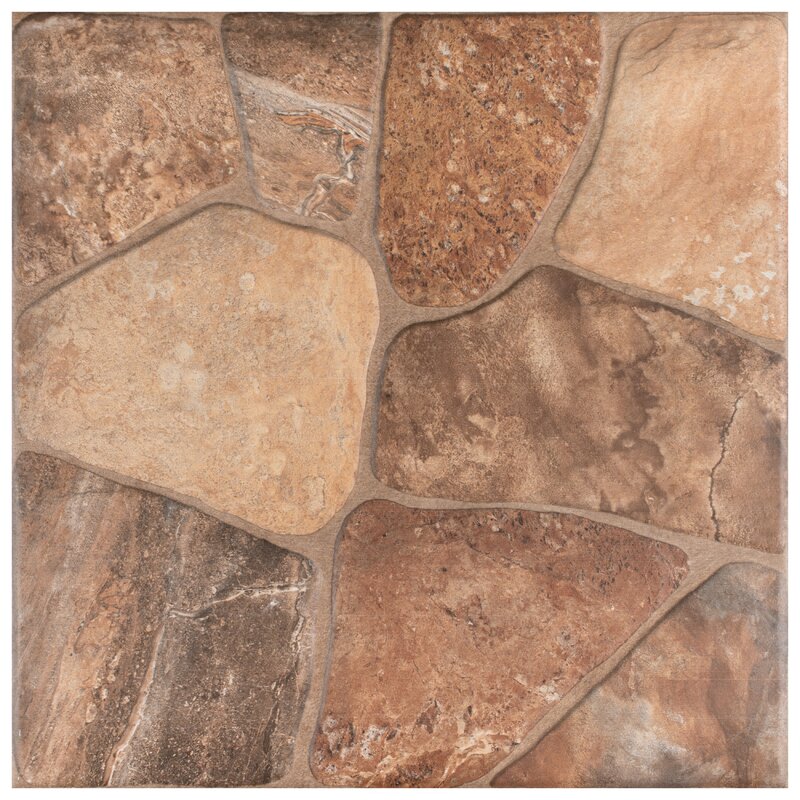 EliteTile Marseille 18" x 18" Ceramic Stone Look Wall & Floor Tile